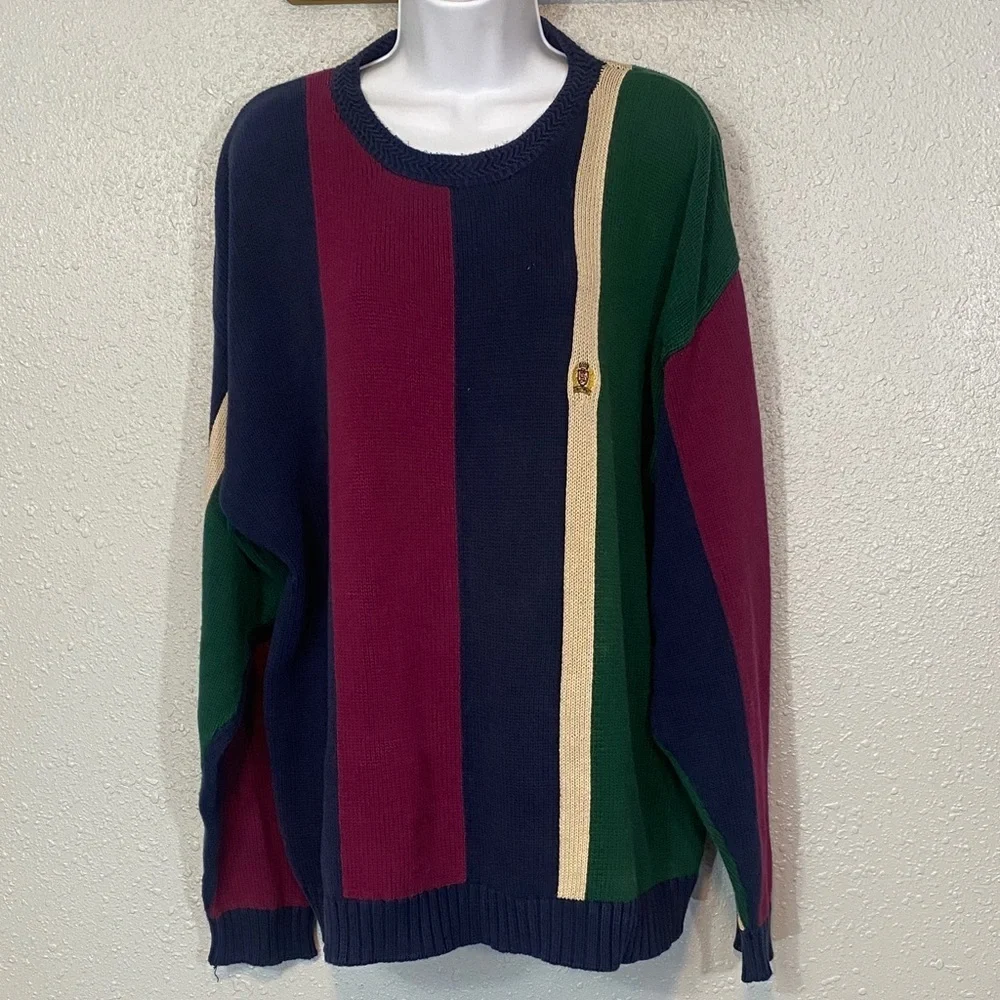 VNTG Siegfried Color Block and Knit Sweater